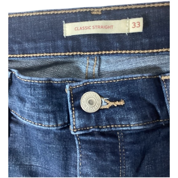 Levi's Deep Indigo Straight Leg Jeans Plus Size 16 - Picture 6 of 11